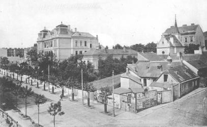 Mautner Markhof'sches Kinderspital in Alt-Erdberg mit dem Ende der Hainburgerstra�e