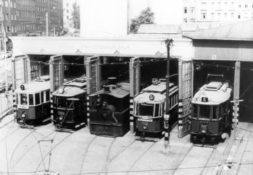 Eine Halle des Stra�enbahnmuseums