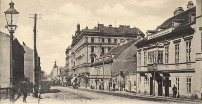 Blick in die Fasangasse stadteinw�rts mit Einm�ndung der K�lblgasse nach 1900