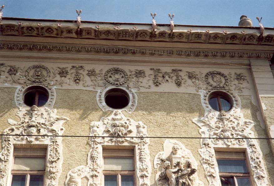 Fassadendetail des Hauses Rennweg 3