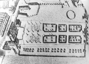 Palais Dietrichstein in Hubers Vogelschauplan, 1774