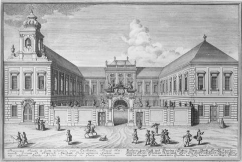 Das Palais Harrach (Januariuskapelle li im Bild) , Salomon Kleiner