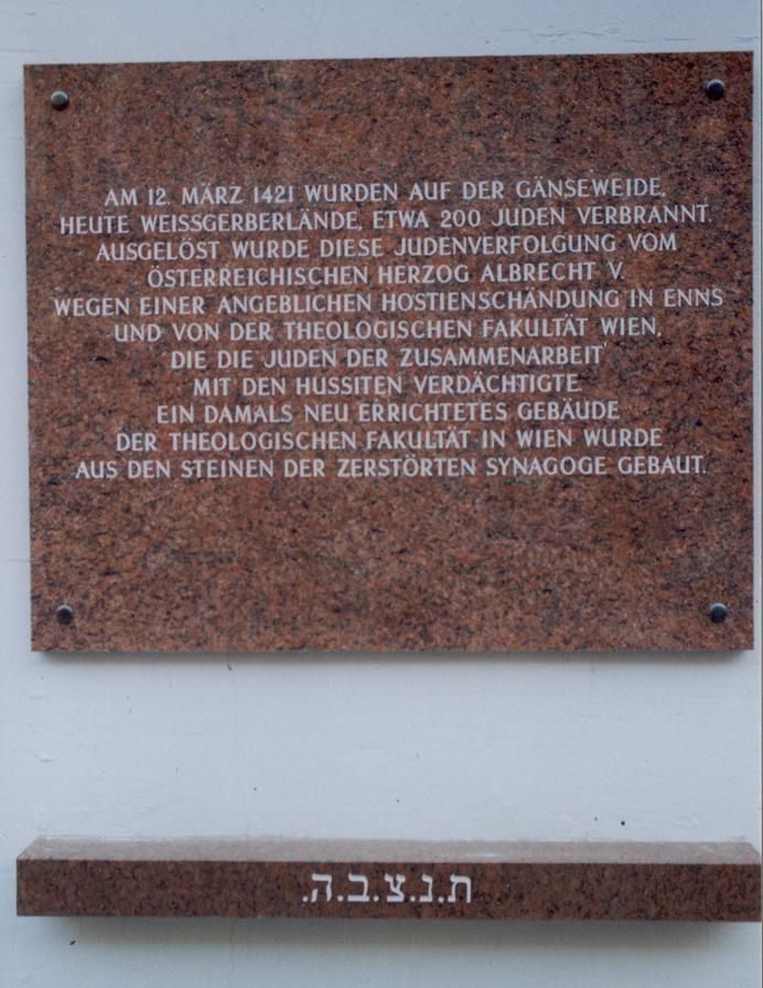 Gedenktafel am Haus Kegelgasse 40