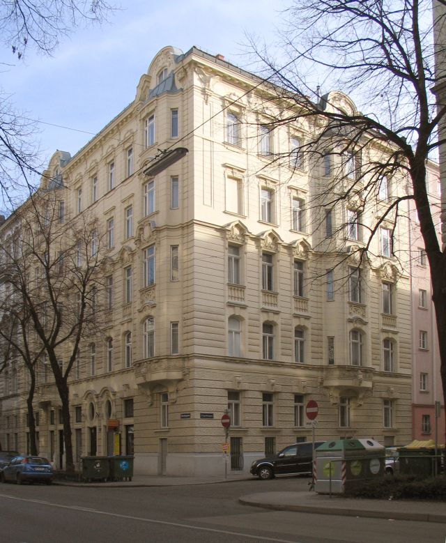 Csokors Wohnhaus Ecke Neulinggasse und Engelsberggasse