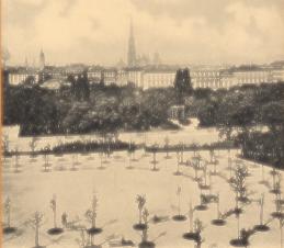 Neu angelegter Kinderpark, Blick vom Hauptm�nzamt um 1900