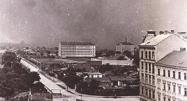 Blick von der Erdbergstra�e zur Hintermayergasse