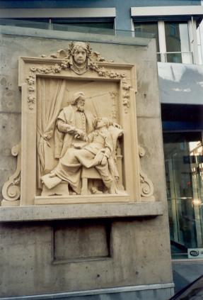 Das Kundmannrelief vor dem Haus Baumgasse 75