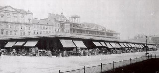 Der Tandlmarkt in der Rossau, um 1900